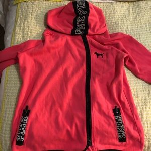 Zip up pink nation hoodie